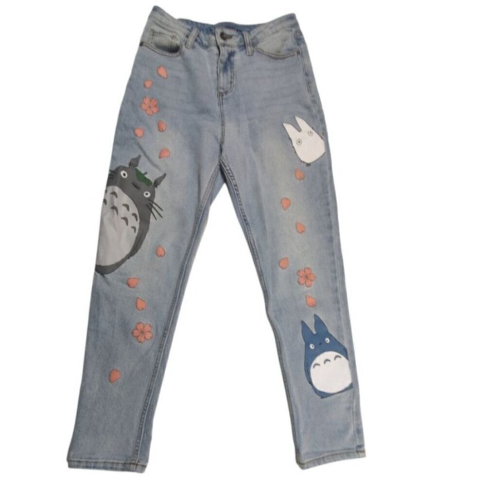 Studio Ghibli My Neighbor Totoro Sakura Mom Jeans Anime Manga Light Junior Sz 3